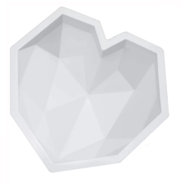 תבנית סיליקון לב גיאומטרי גדול