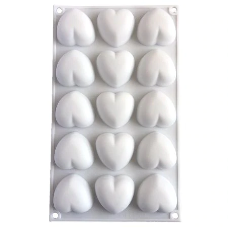 תבנית סיליקון לב - 15 שקעים