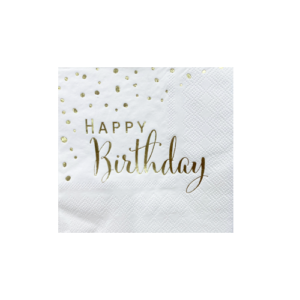 מפיות נייר - לבן זהב