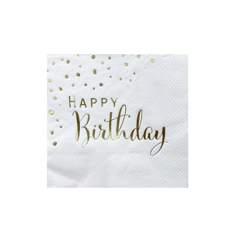 מפיות נייר - לבן זהב