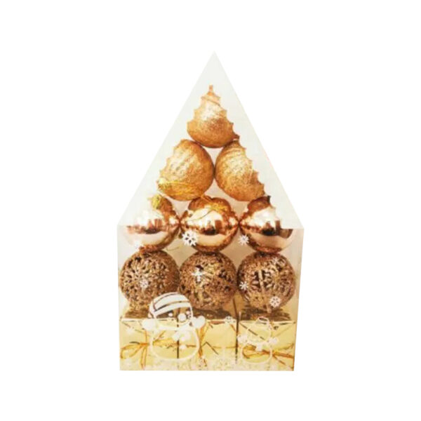 סט אצטרובלים לקישוט העץ - רוז גולד