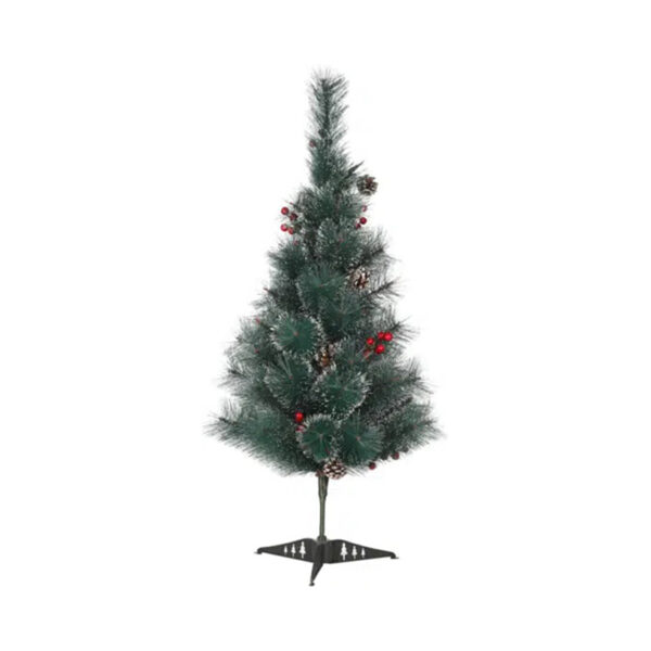 עץ חג המולד עם שלג ואצטרובלים 90 ס"מ