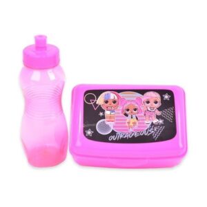 סט קופסת אוכל ובקבוק פלסטיק - LOL