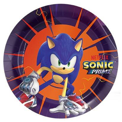 צלחות נייר מתכלה קטנות - סוניק