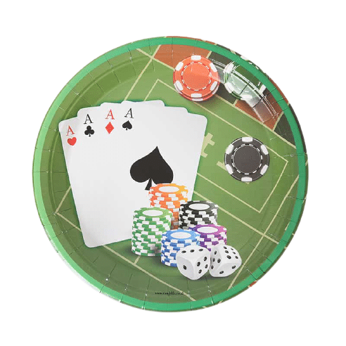 צלחות נייר מתכלה גדולות - קזינו