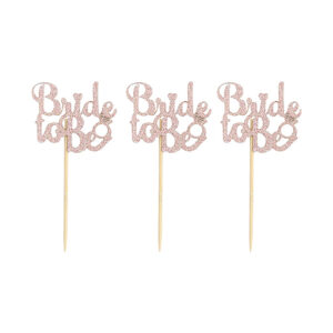 קיסמים - BRIDE TO BE רוז גולד נצנץ