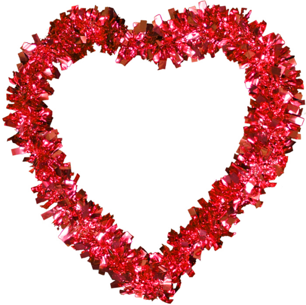 קישוט לב גדול - אדום