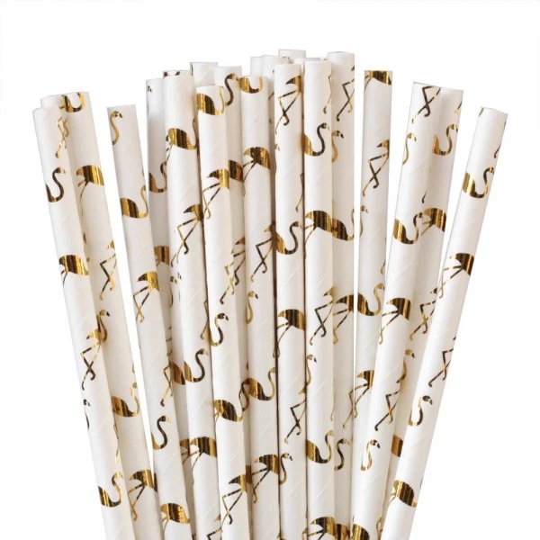 קשיות נייר - לבן פלמינגו