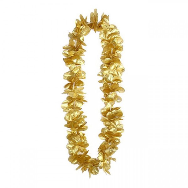 12 שרשראות הוואי - זהב מטאלי