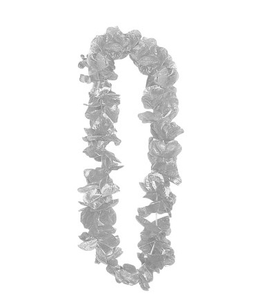 12 שרשראות הוואי - כסף מטאלי