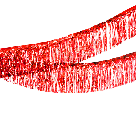 שרשרת טאסלים לתלייה - אדום