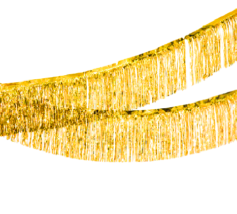 שרשרת טאסלים לתלייה - זהב