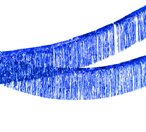 שרשרת טאסלים לתלייה - כחול