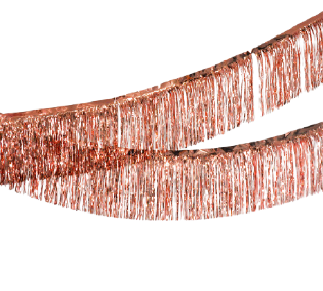 שרשרת טאסלים לתלייה - רוז גולד