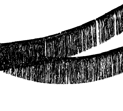 שרשרת טאסלים לתלייה - שחור