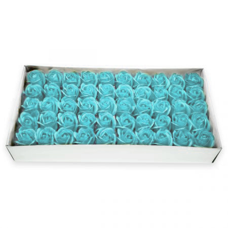 מארז 50 ראשי פרחי סבון לקישוט - תכלת