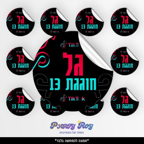 מדבקות עגולות - ‏‏‏‏‏‏‏‏TIKTOK (12 יח')