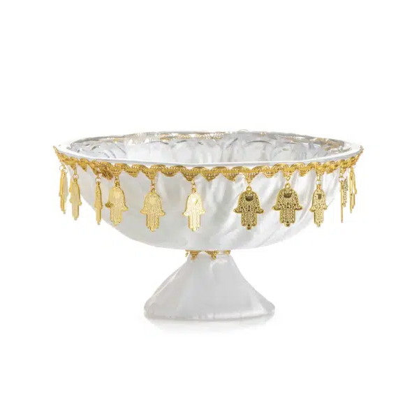 קערה לחינה - לבן וזהב