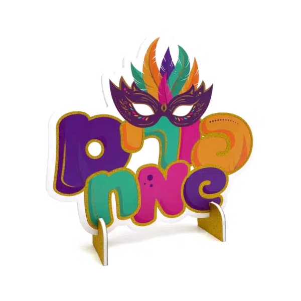 מרכז שולחן - פורים שמח נצנצים