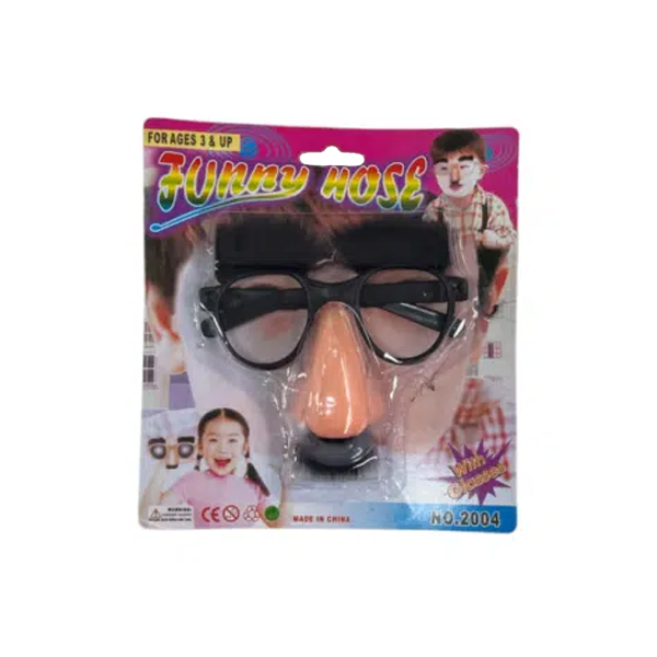 משקפיים עם אף, גבות ושפם