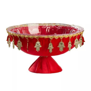 קערה לחינה - אדום וזהב