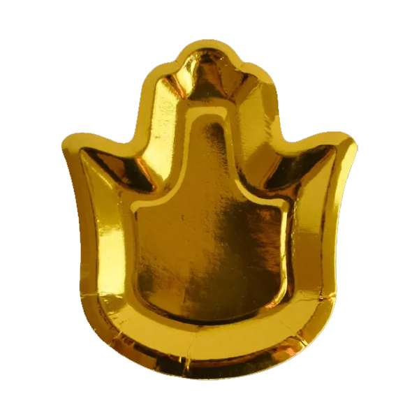 צלחות קרטון - חמסה זהב