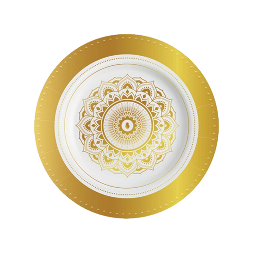 מגשי קרטון עגולים - מנדלה זהב