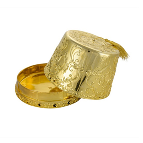 קופסת תרבוש למילוי - זהב