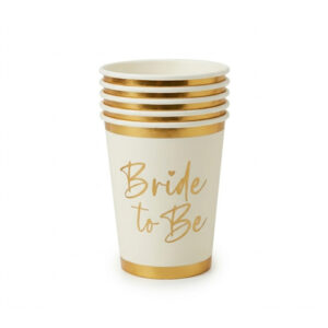כוסות נייר - BRIDE TO BE זהב