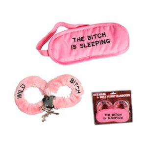 כיסוי עיניים + אזיקי פרווה - THE BITCH IS SLEEPING