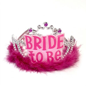 כתר נוצות ורוד - BRIDE TO BE דוגמה 2