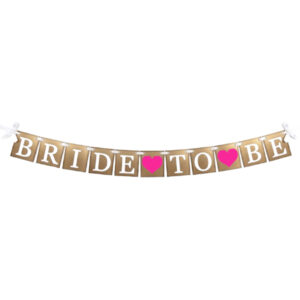 שרשרת באנר אותיות - BRIDE TO BE חום