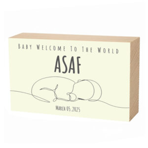 פוטובלוק תעודת לידה - Baby Welcome To The World דוגמה 2