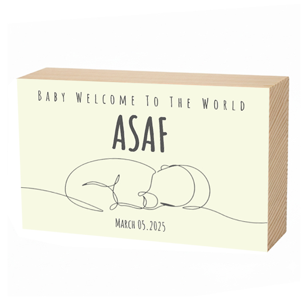 פוטובלוק תעודת לידה - Baby Welcome To The World דוגמה 2