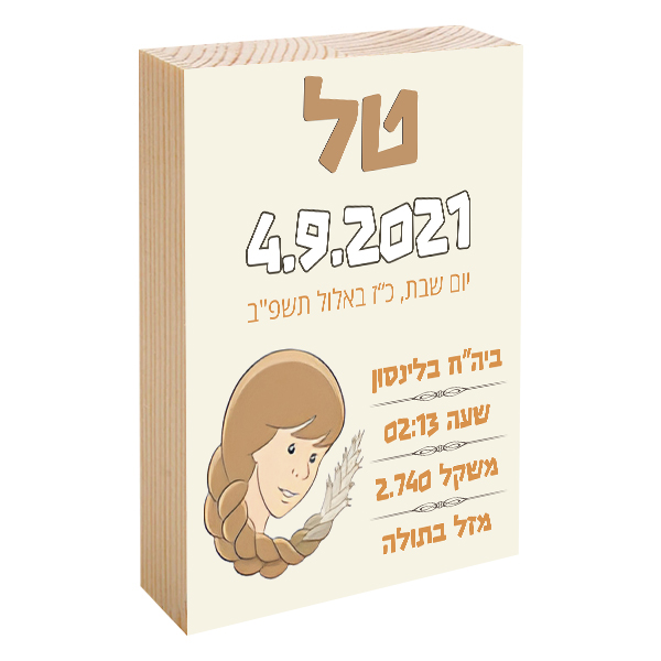פוטובלוק תעודת לידה - מזל בתולה