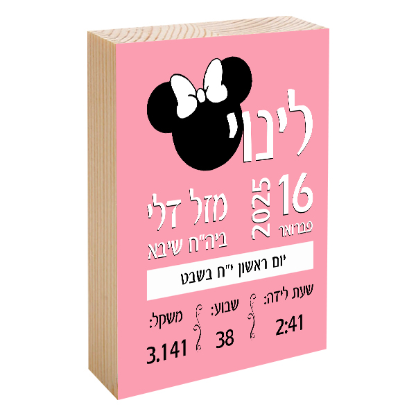 פוטובלוק תעודת לידה - מיני מאוס