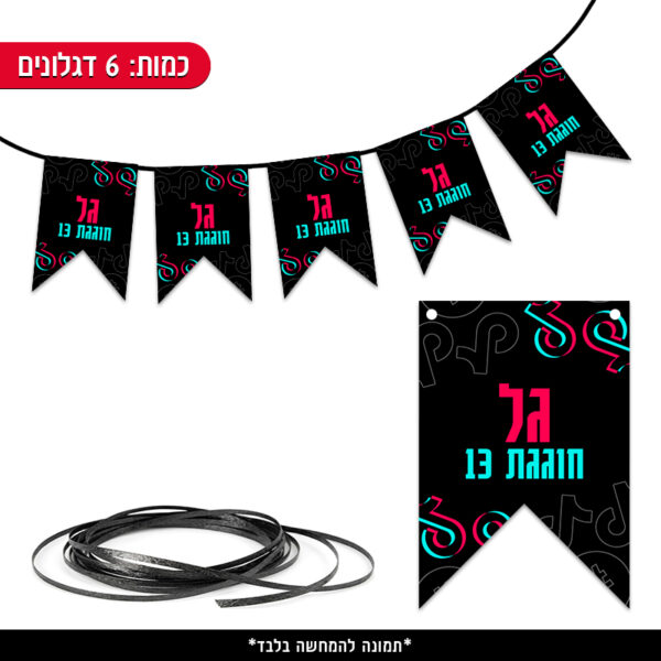 שרשרת דגלים ממותגת - TIKTOK